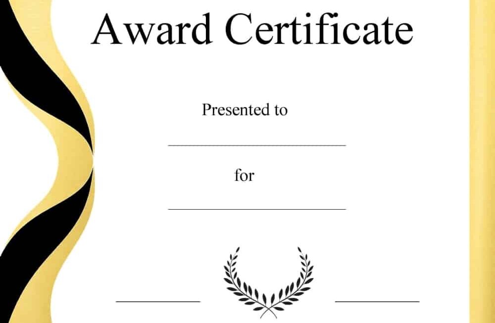 FREE Blank Certificate Templates No Watermark
