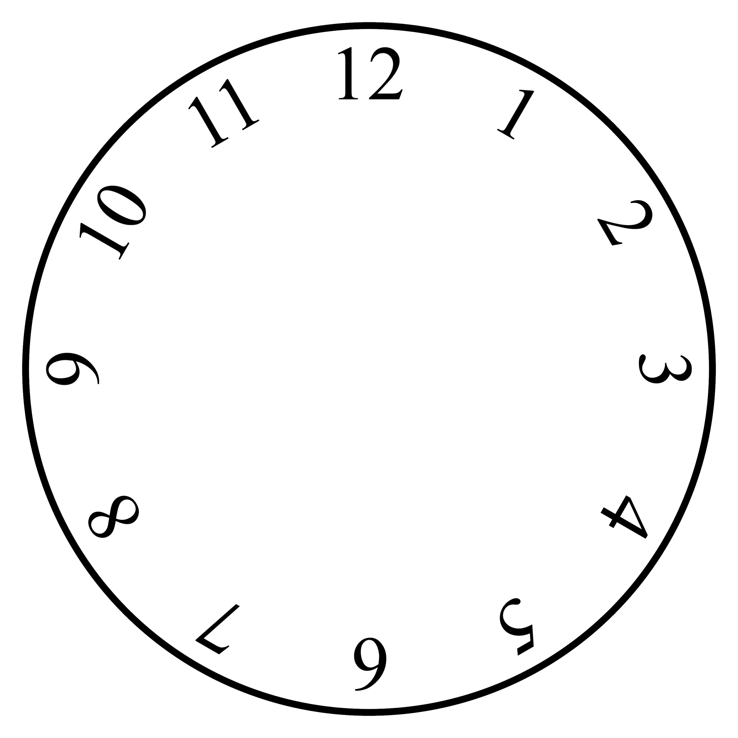 Printable Images Of Blank Clock Faces