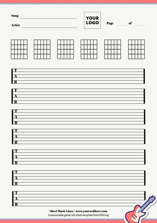 Free Blank Music Sheets For Guitar Printable