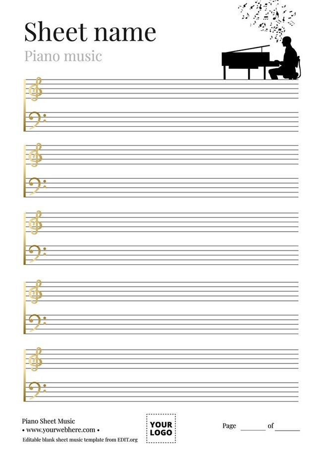 Free Blank Music Sheets To Print Free Blank Music Sheets To Print