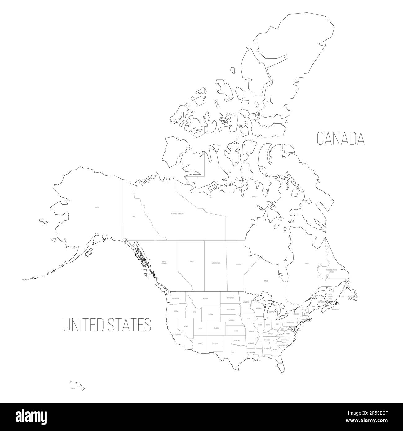 Printable Blank Map Of Us And Canada Printable Blank Map Of Us And Canada