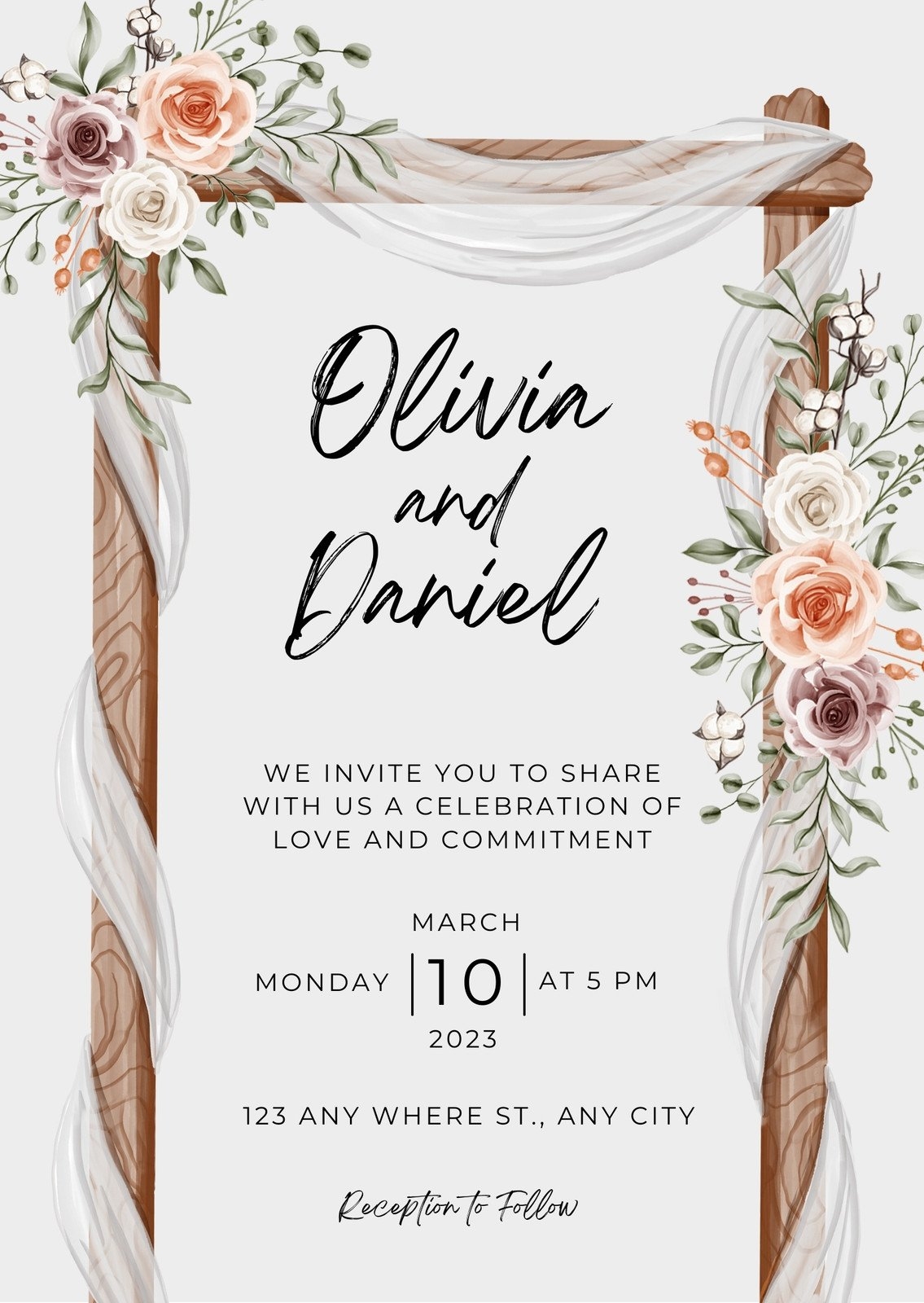 Free Blank Wedding Invitation Templates Printables