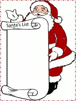 Free Christmas Santa 39 s List By Christine Maxwell Hand To Heart TPT