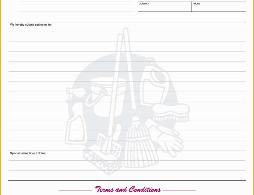 Free Cleaning Proposal Template Of Printable Blank Bid Proposal Forms