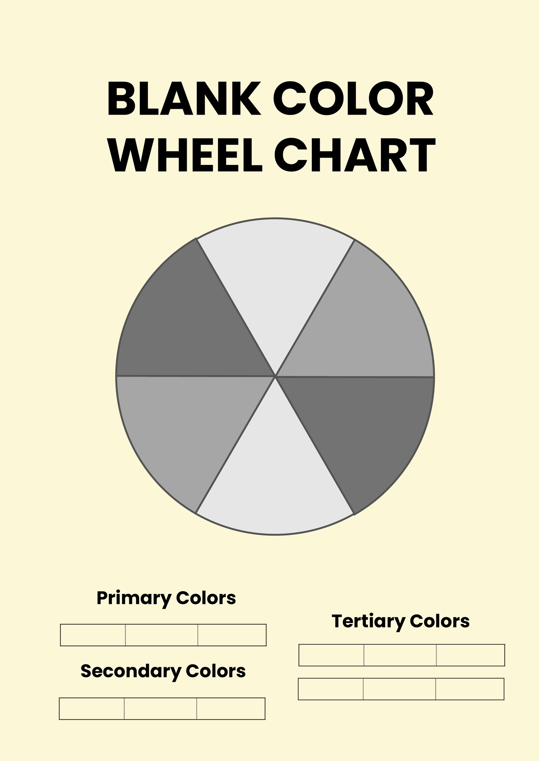 Free Printable Full Page Blank Color Wheel Free Printable Full Page Blank Color Wheel