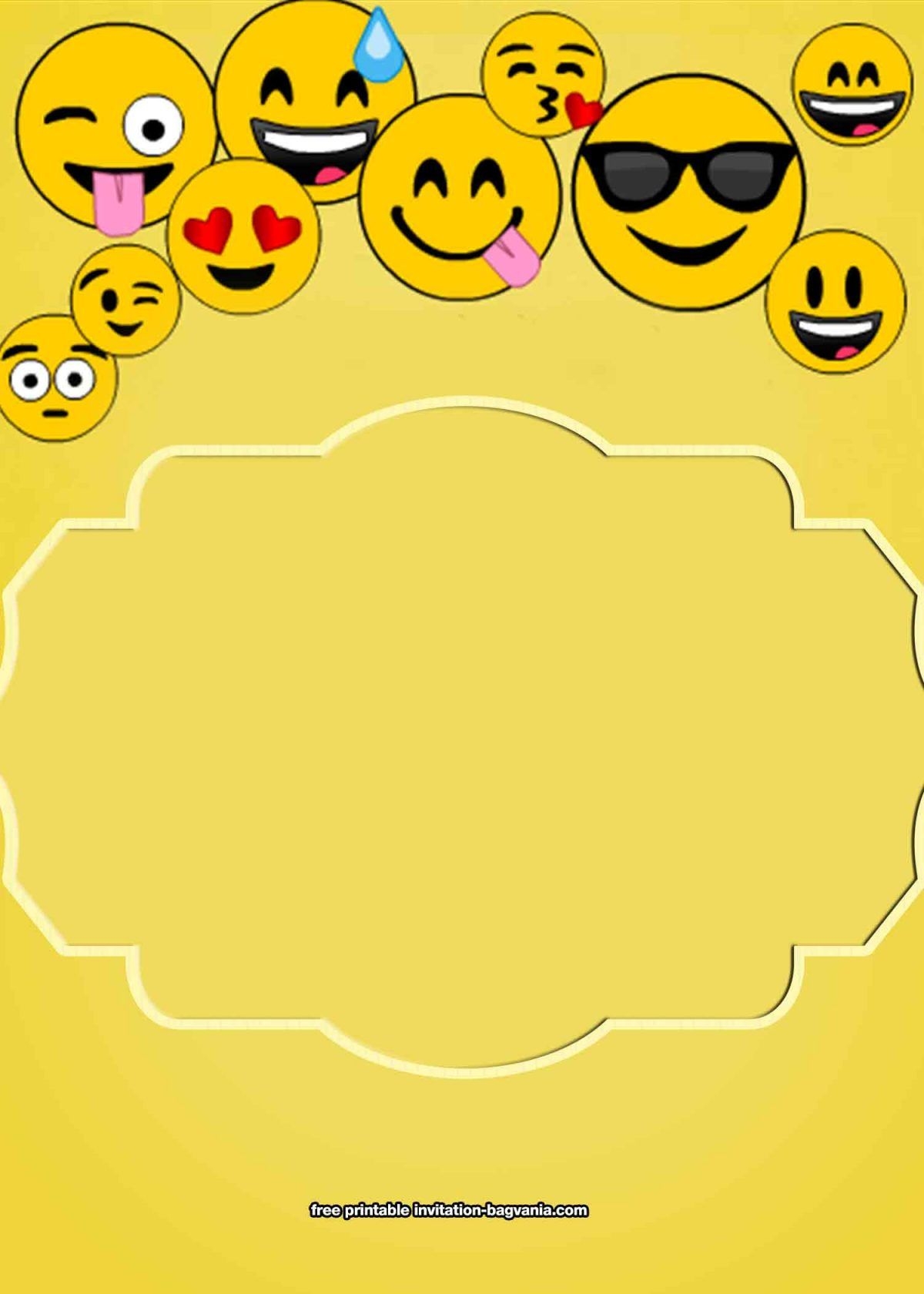 Free Emoji Party Birthday Invitations FREE Printable Birthday Free Emoji Party Birthday Invitations FREE Printable Birthday