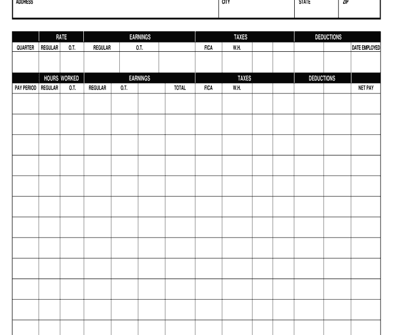 Free Employee Record Template