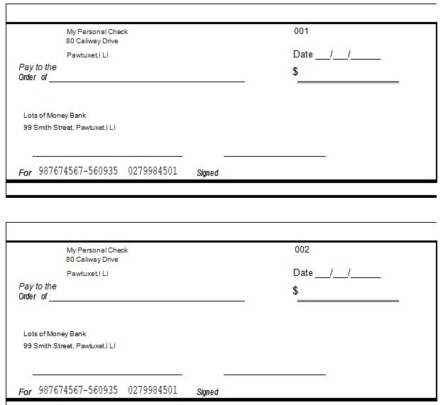 Free Fillable Blank Check Template Word PDF Excel TMP Free Fillable Blank Check Template Word PDF Excel TMP