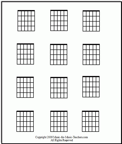 Free Guitar Chord Chart Blanks To Fill In Your Own Chords Guitar Free Guitar Chord Chart Blanks To Fill In Your Own Chords Guitar