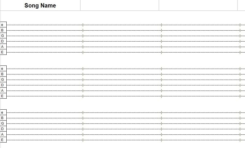 Free Blank Music Sheets For Guitar Printable Free Blank Music Sheets For Guitar Printable