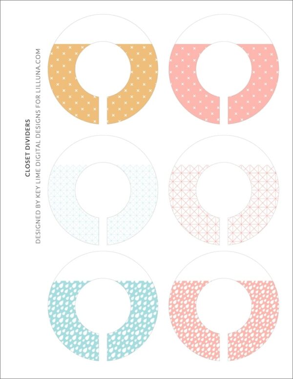 Free Printable Blank Closet Rack Divider