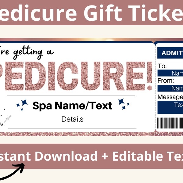 Free Pedicure Coupon Etsy
