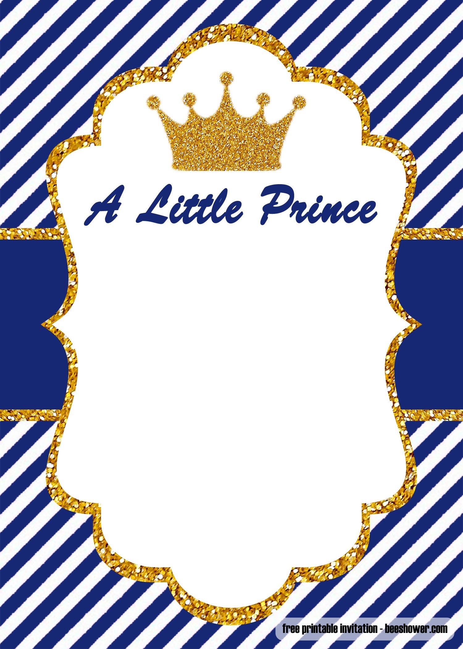 FREE Prince Baby Shower Invitations Templates FREE Printable Baby 