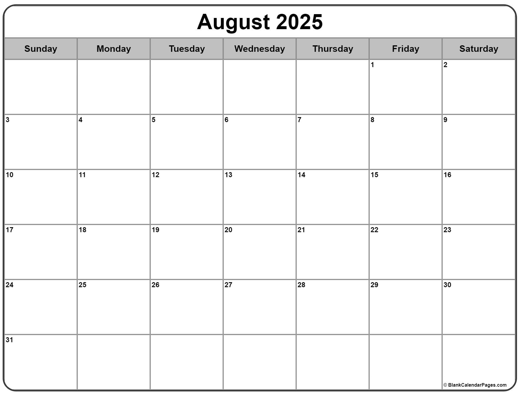 Free Printable August Calendar 2025 Blank Emma M Damgaard Free Printable August Calendar 2025 Blank Emma M Damgaard