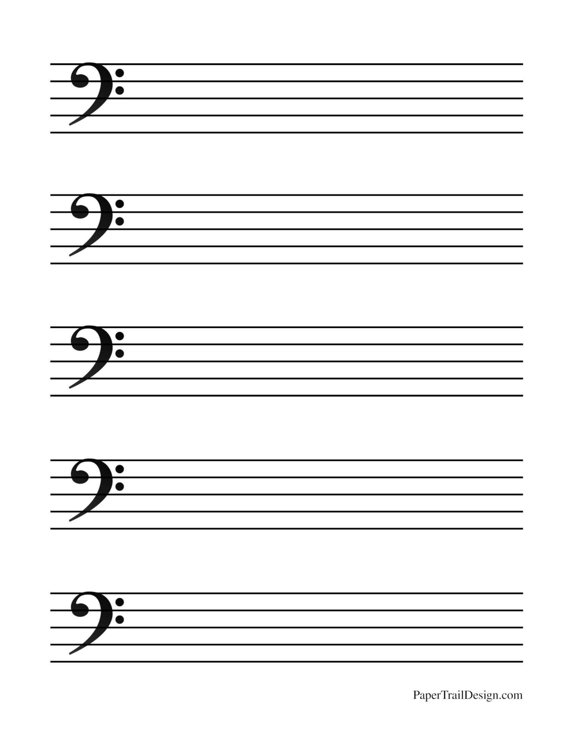 Free Printable Bass Clef Staff Paper Printable Templates Your Go To 