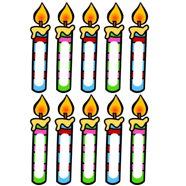 Printable Blank Birthday Candles For Bulletin Board