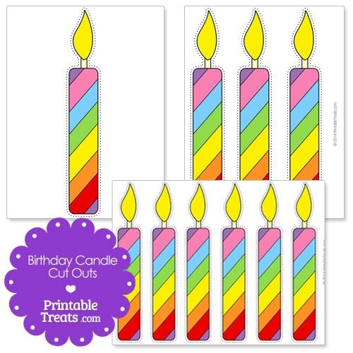 Printable Blank Birthday Candles For Bulletin Board