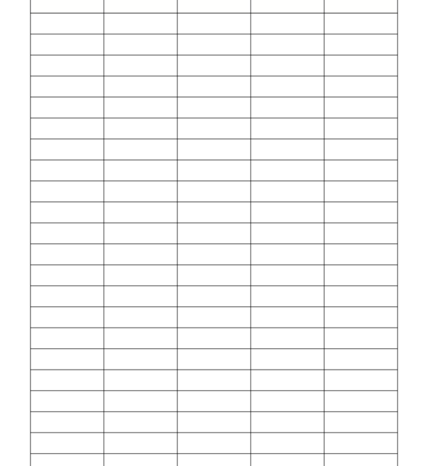 Free Printable Blank 5 Column Chart Templates In PDF PNG And JPG