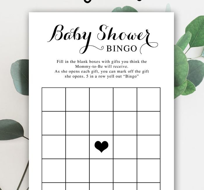 Free Printable Blank Baby Shower Bingo Mountain Gsarice