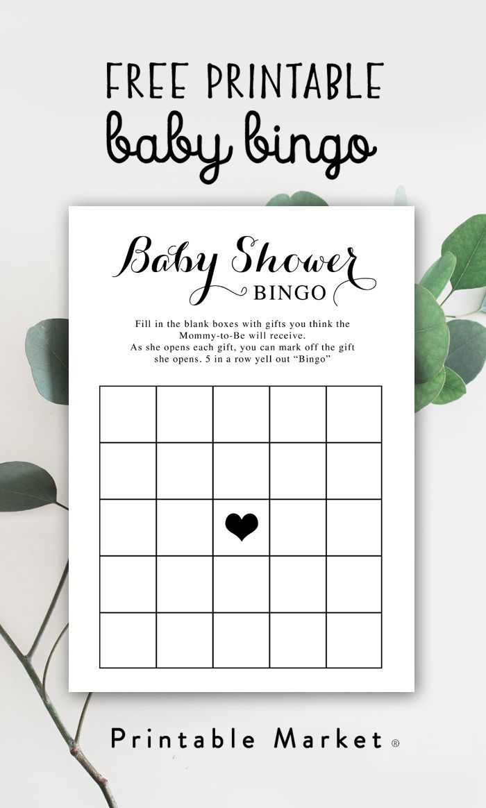 Free Printable Blank Baby Shower Bingo Mountain Gsarice
