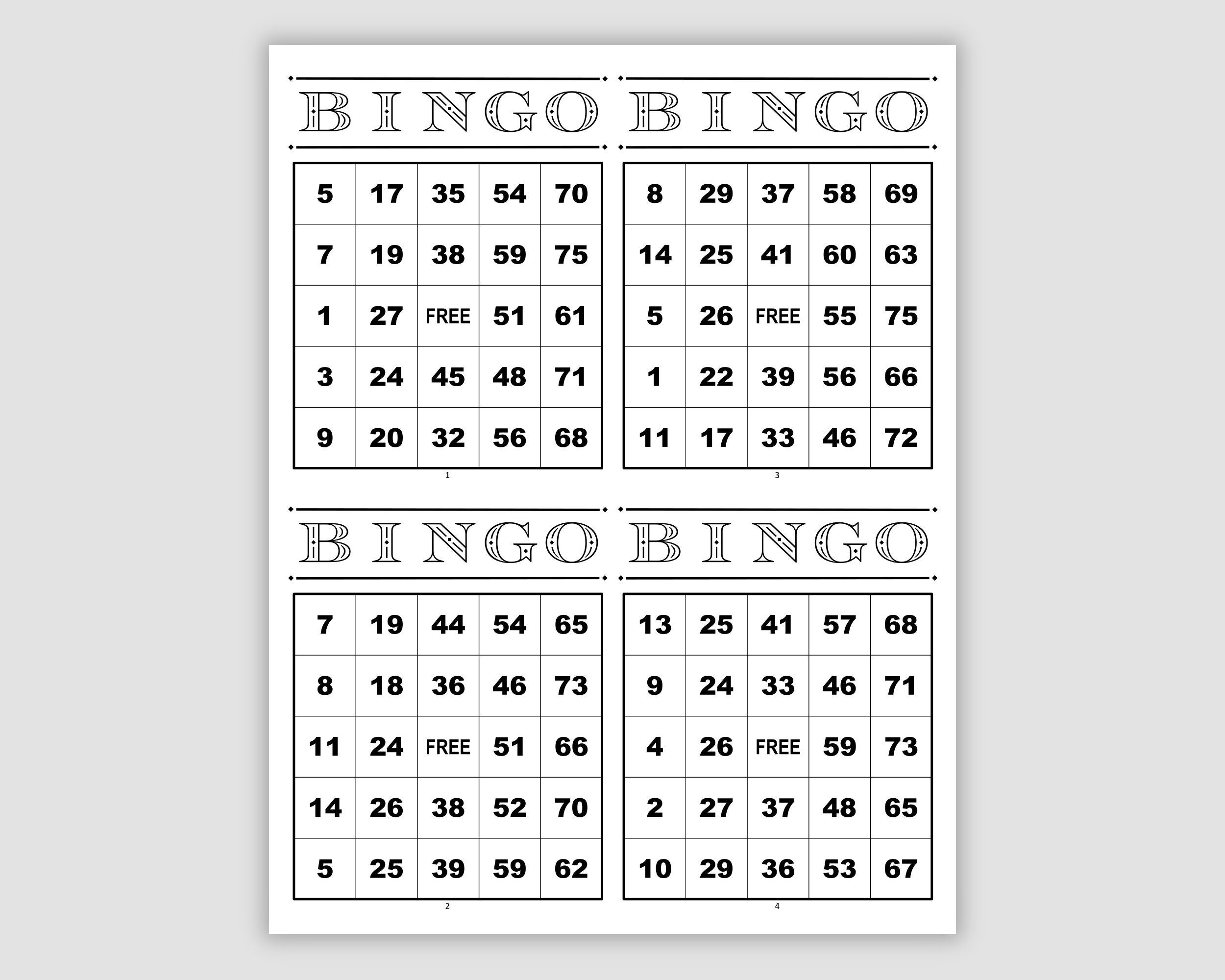 Free Printable Blank Bingo Cards 4 Per Page Download Free Printable Free Printable Blank Bingo Cards 4 Per Page Download Free Printable