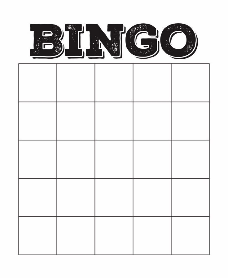 Free Printable Blank Bingo Cards 4 Per Page