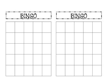Free Printable Blank Bingo Cards For Teachers