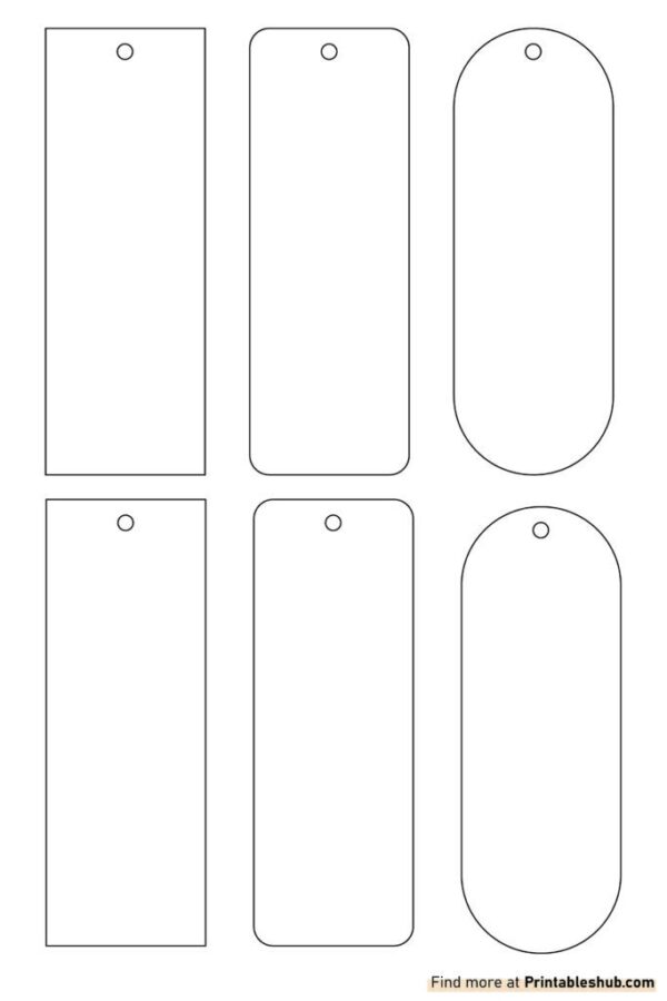 Free Printable Blank Bookmark With Tab