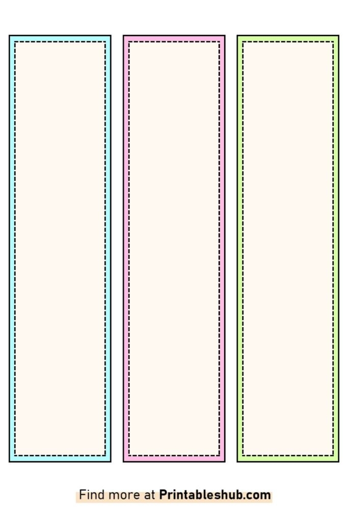 Free Printable Blank Bookmark Templates PDF Included Printables Hub