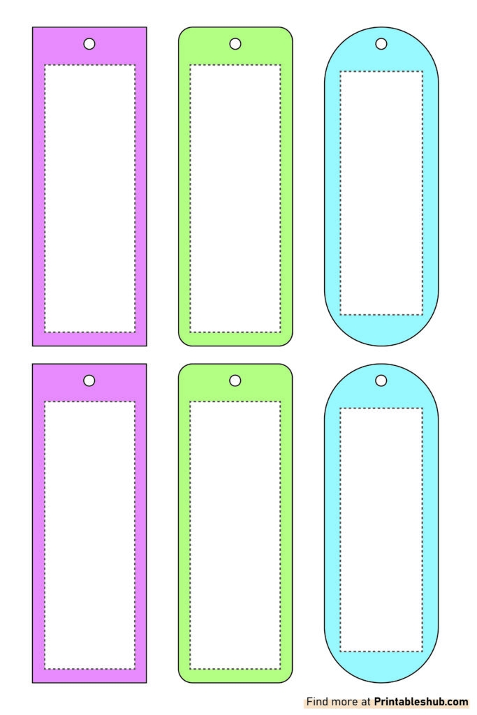 Free Printable Blank Bookmark Templates PDF Included Printables Hub