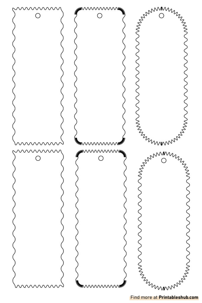 Free Printable Blank Bookmark With Tab