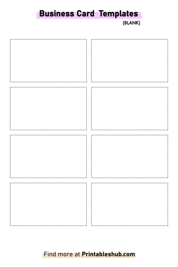 Free Printable Blank Business Card Templ;Ate