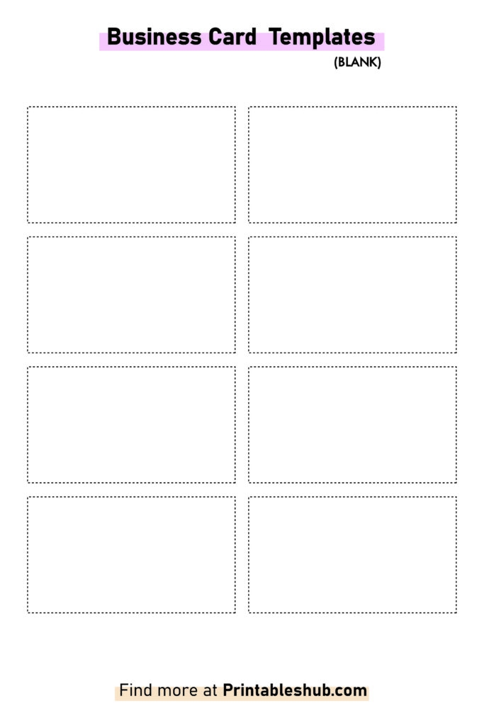 Free Printable Blank Business Card Templates PDF Included Free Printable Blank Business Card Templates PDF Included