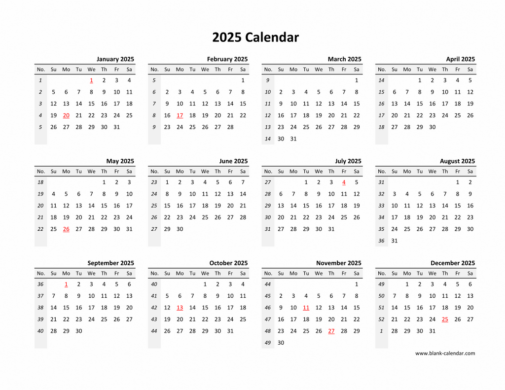 Free Printable Blank Calendar Template 2025 Calendar 2025 Free Printable Blank Calendar Template 2025 Calendar 2025