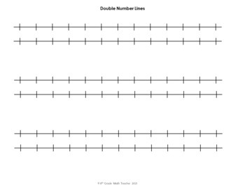FREE Printable Blank Double Number Line Diagrams For Ratios And Percents