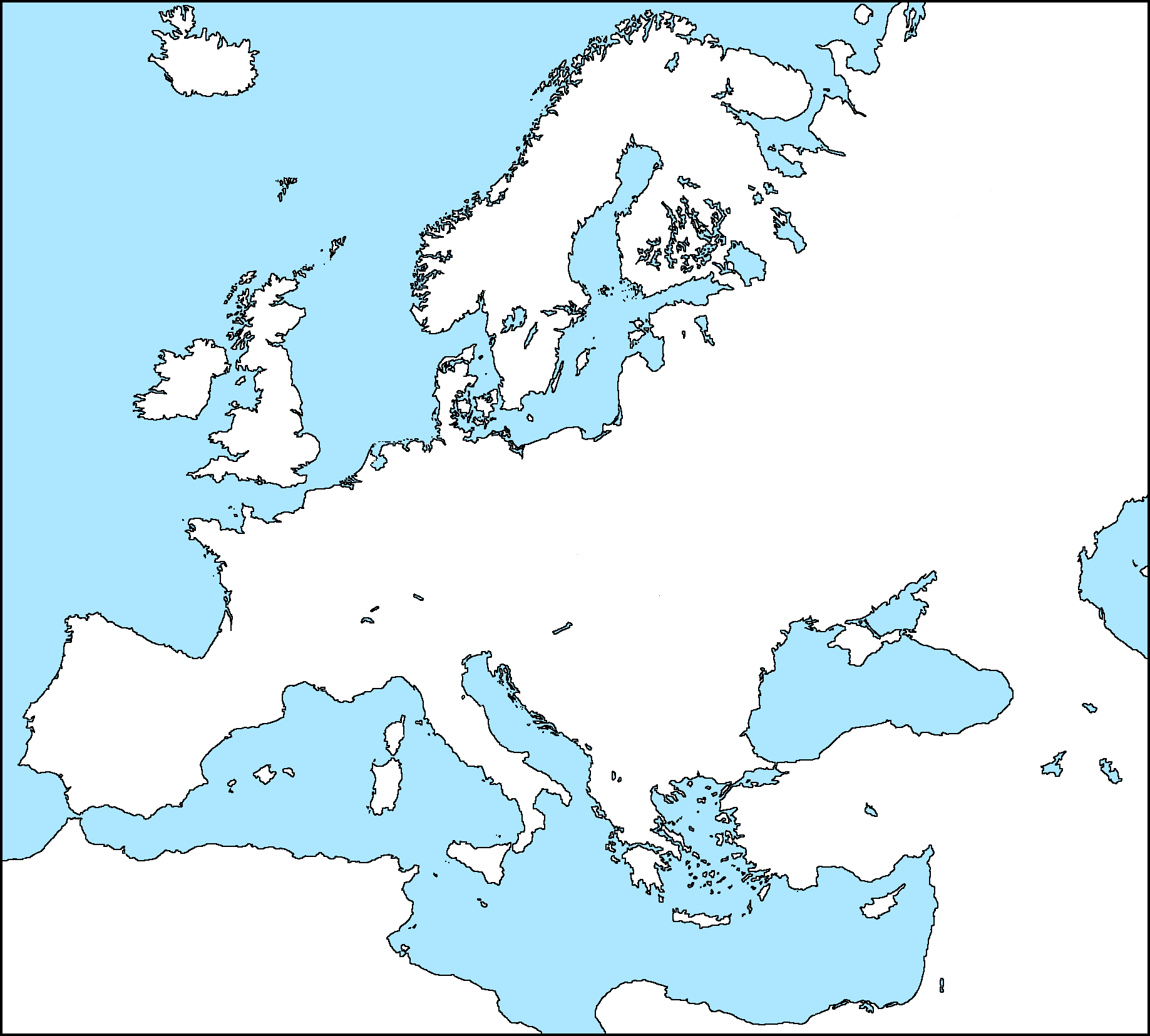 Free Printable Blank Europe Map Free Printable Blank Europe Map