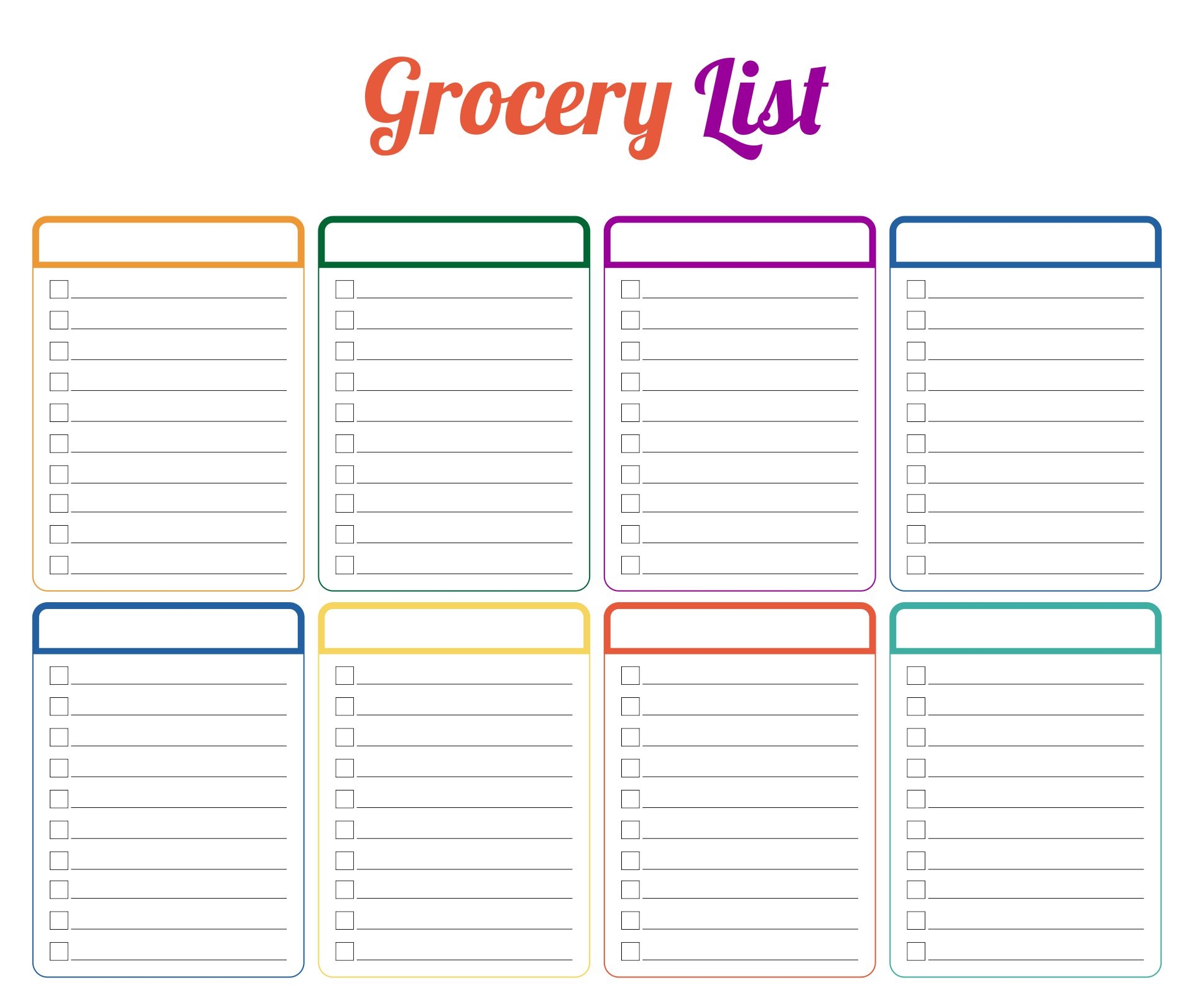 Free Printable Blank Grocery List Template Printable Templates Your Free Printable Blank Grocery List Template Printable Templates Your