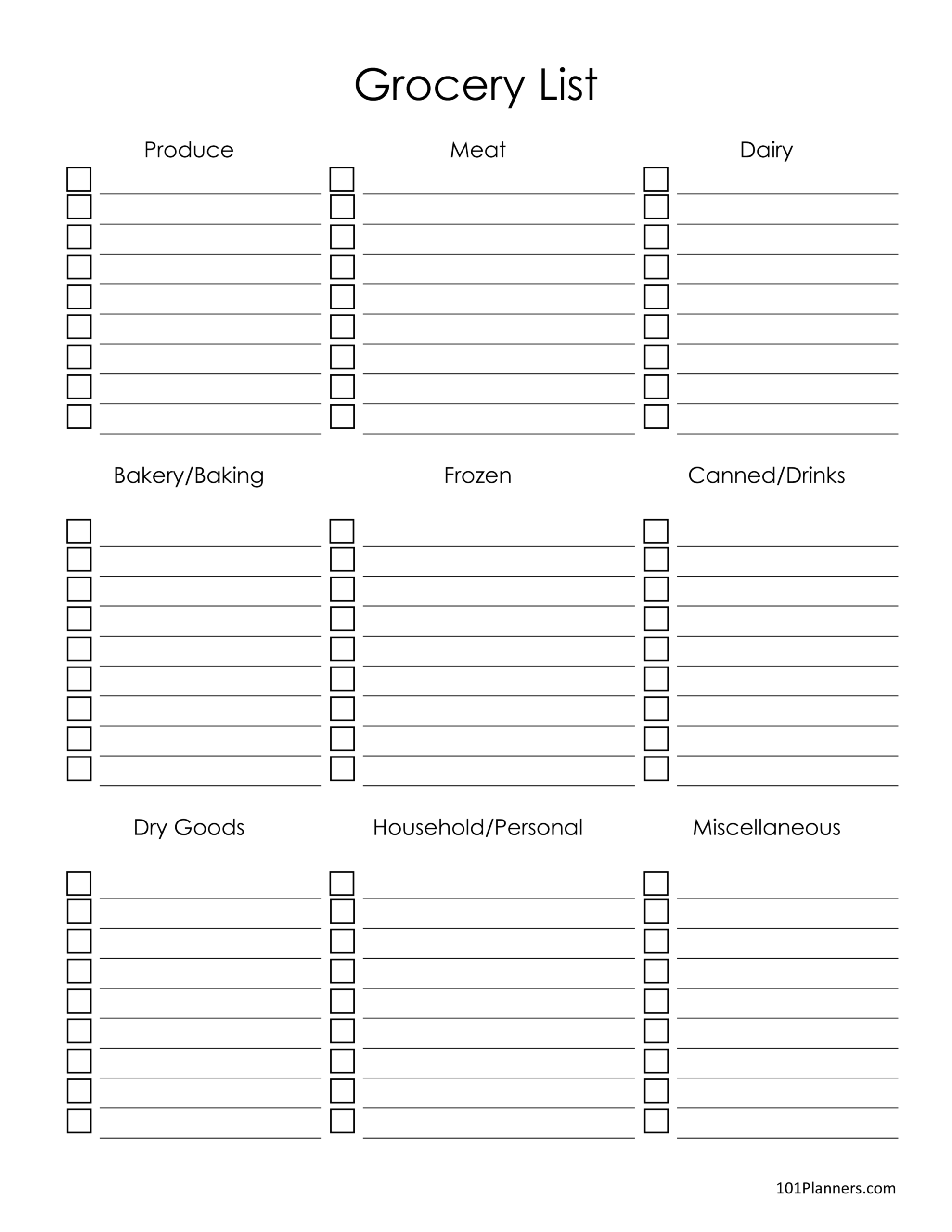 Free Printable Blank Grocery Shopping List Free Templates Printable Free Printable Blank Grocery Shopping List Free Templates Printable