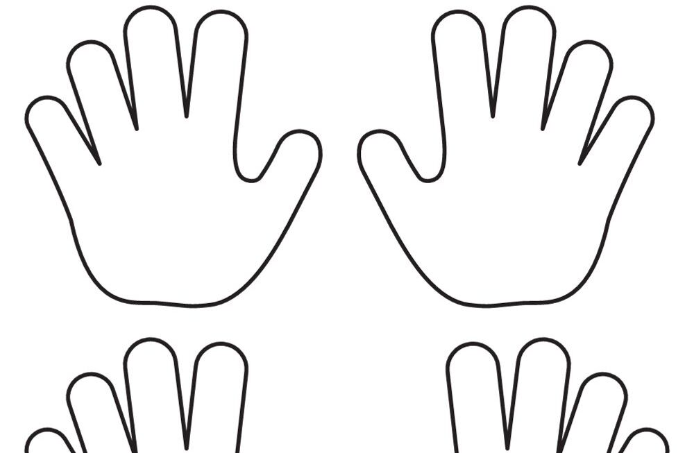 Free Printable Blank Hand Template PDF Printables Hub