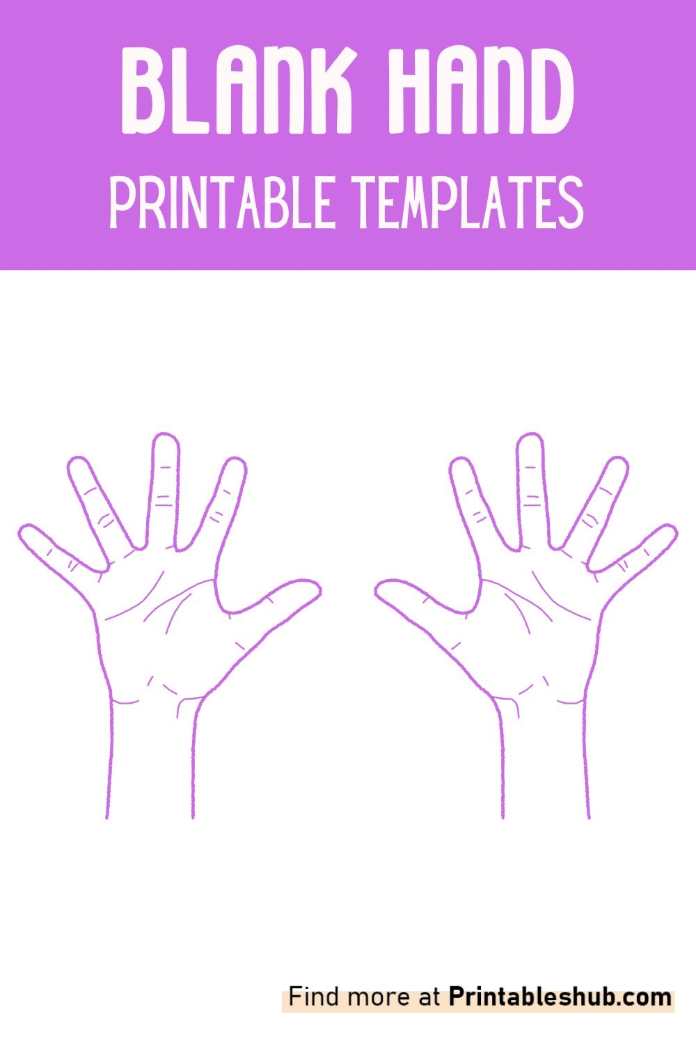 Free Printable Blank Hand Template PDF Printables Hub