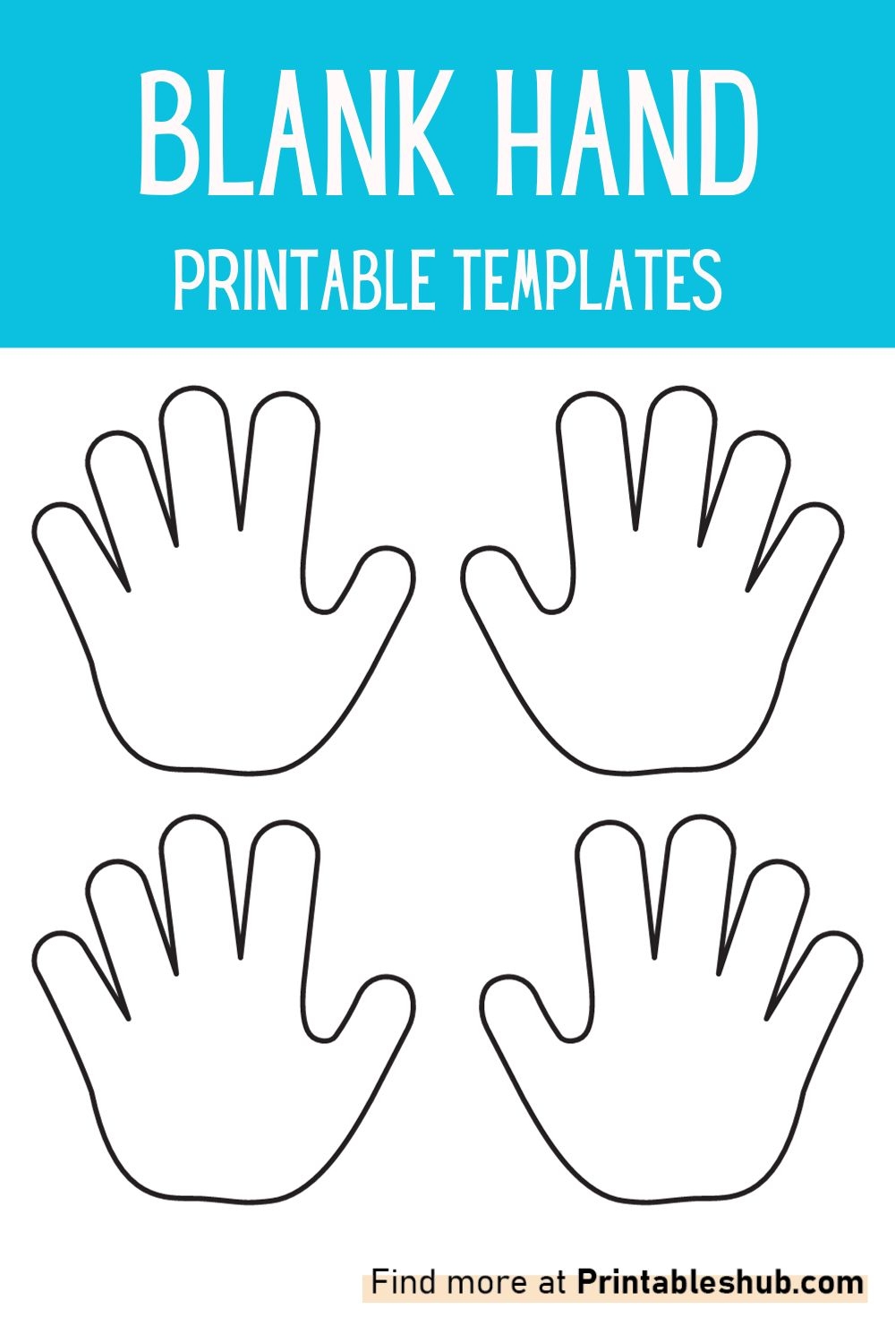 Free Printable Blank Hand Template PDF Printables Hub