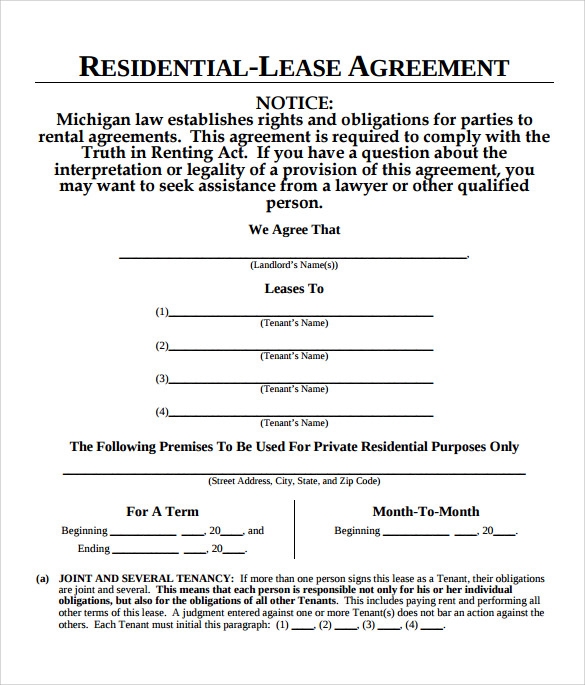 Free Printable Blank Lease Agreement Forms Printable Templates Free Printable Blank Lease Agreement Forms Printable Templates