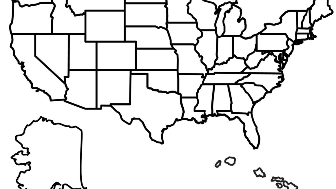 Free Printable Blank Map Of The United States Worksheets Worksheets