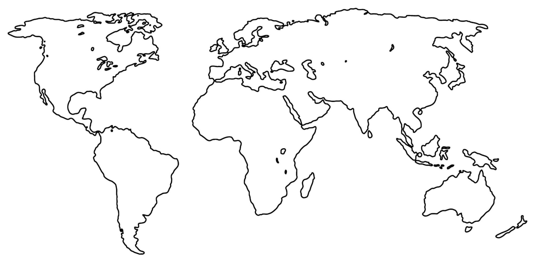 Printable World Map Blank With Countries Printable World Map Blank With Countries