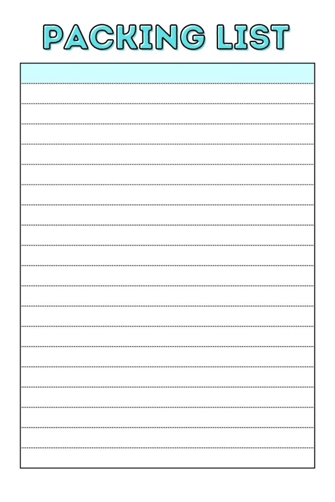 Free Printable Blank Packing List Templates PDF Included Printables Hub