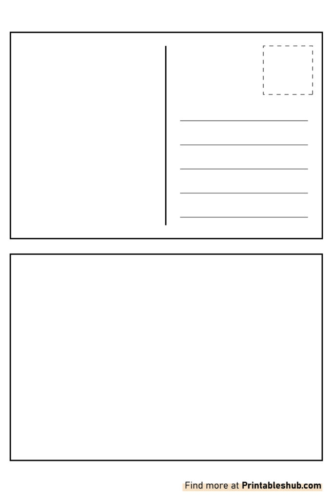 Free Printable Blank Postcard Templates PDF Included Printables Hub Free Printable Blank Postcard Templates PDF Included Printables Hub