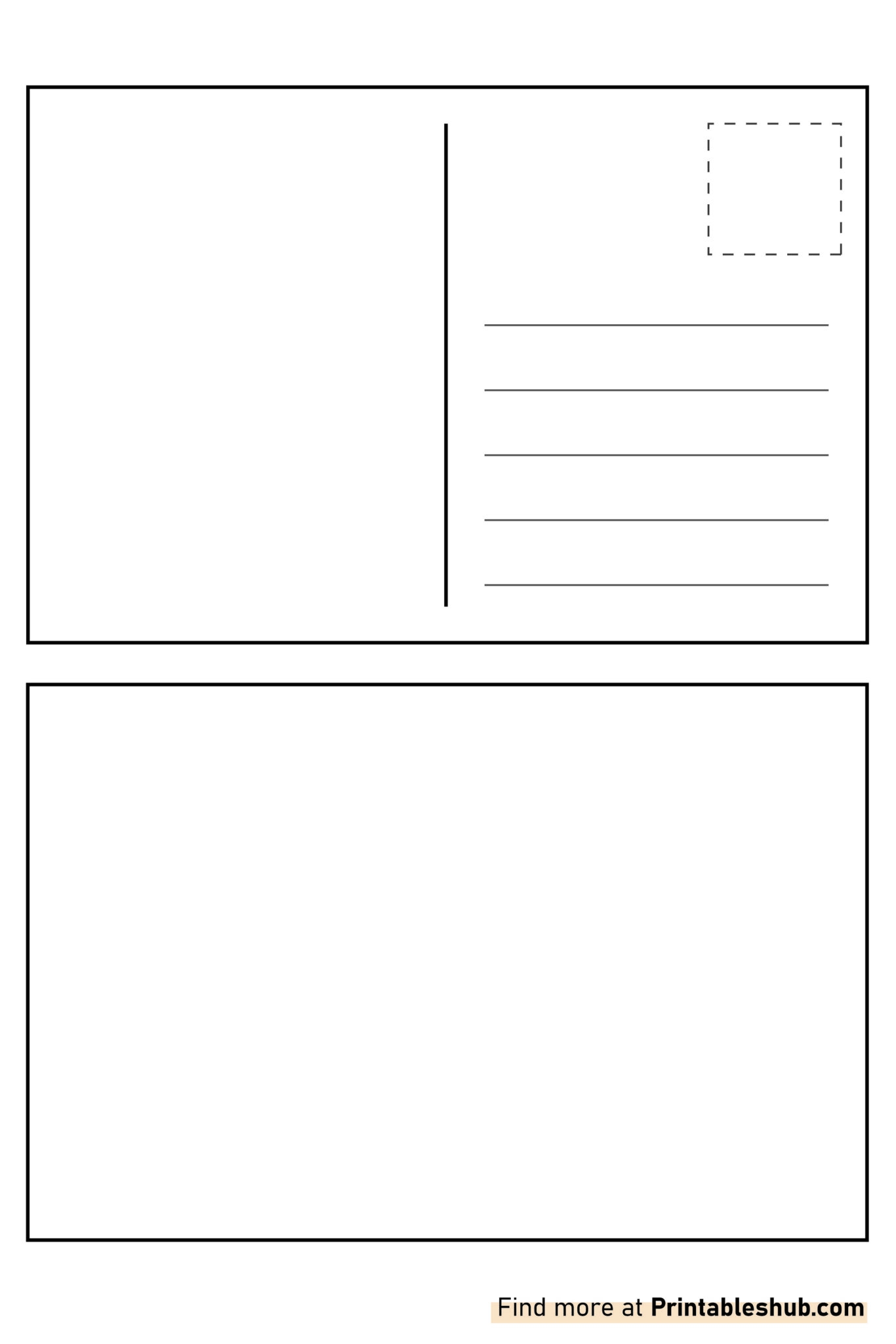 Free Printable Blank Postcard Templates PDF Included Printables Hub Free Printable Blank Postcard Templates PDF Included Printables Hub