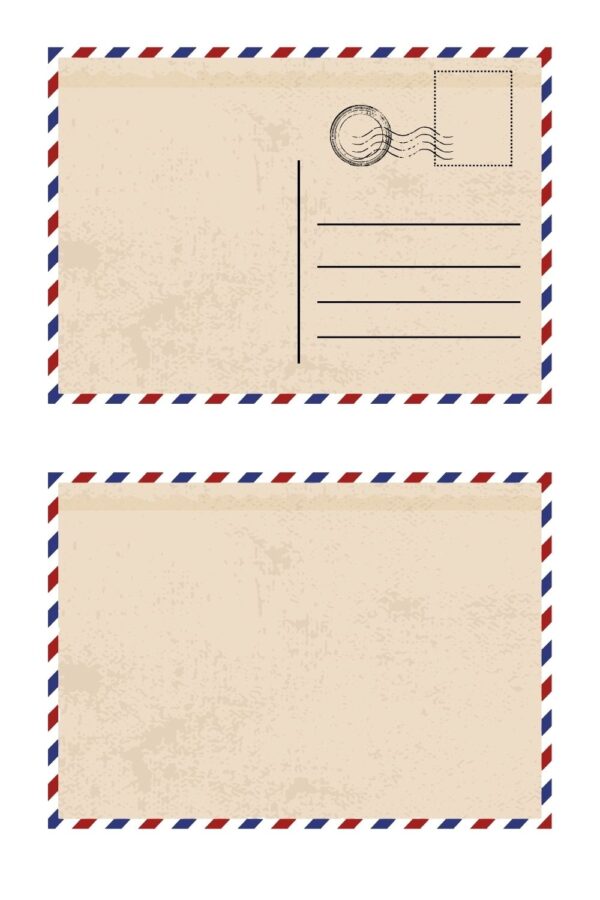 Printable Blank Postcard Black And Gold