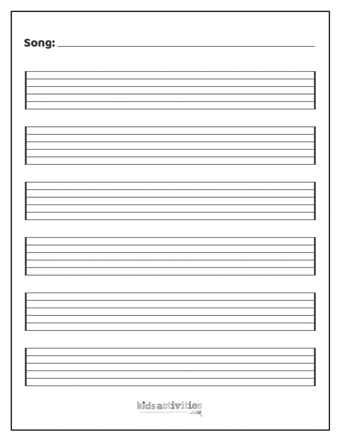 Free Printable Blank Sheet Music For Kids Kids Activities Blog Free Printable Blank Sheet Music For Kids Kids Activities Blog
