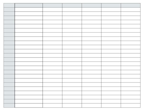 Printable Blank Spread Sheet For Classroom